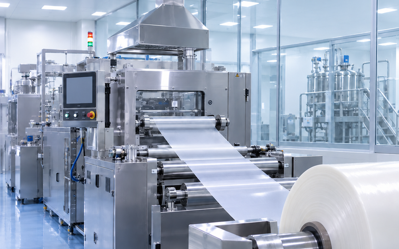 GMP-compliant pharmaceutical strip manufacturing facility